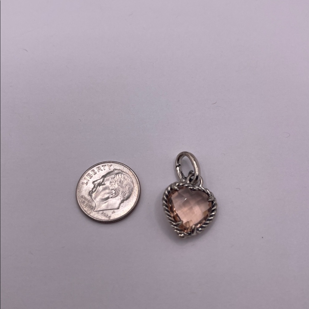 David Yurman Morganite Heart Pendant - Picture 9 of 9